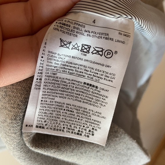 Banana Republic Wool Blazer Jacket Light Grey Academic Preppy - Picture 10 of 10